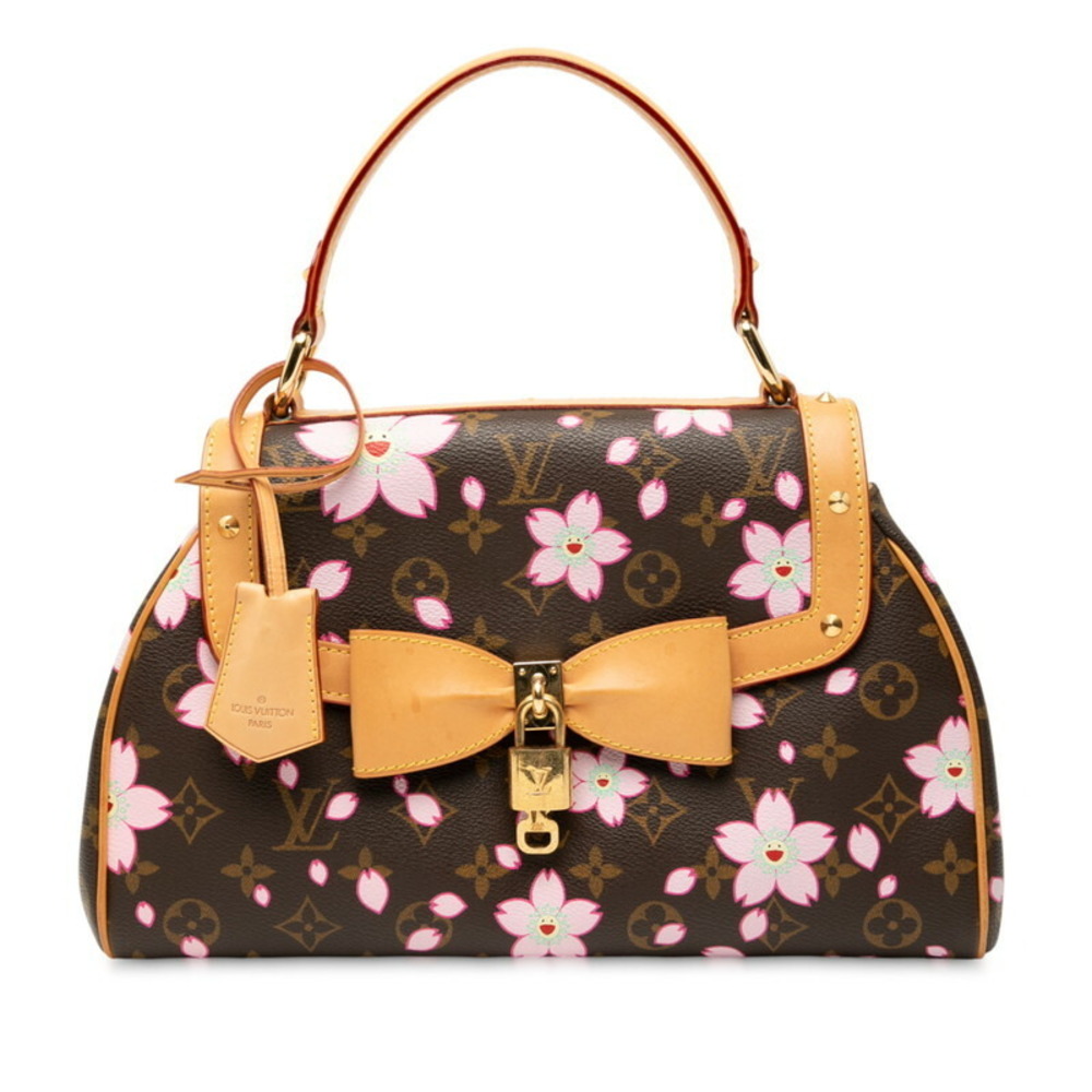 Louis Vuitton Leather Sac Monogram Cherry Brown Handbag Multicolor Blossom Retro - Picture 2 of 8